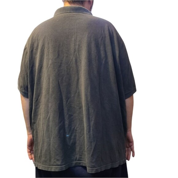 DXL Men's Grey Cotton Blend Short Sleeve Polo Size 5XL - Picture 3 of 6